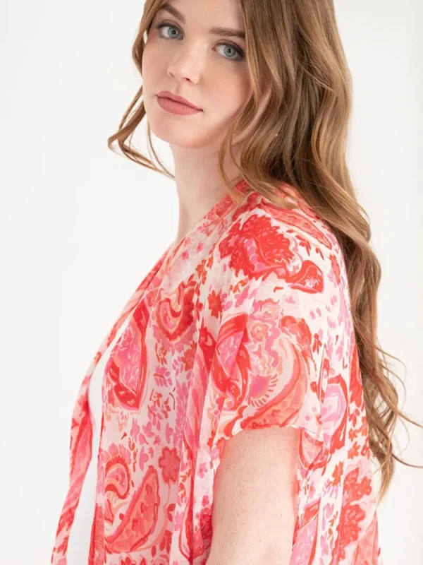 Ricki's Tees & Tanks*Light Paisley Ruana