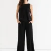 Ricki's Pants*Linen Wide Crop Pant