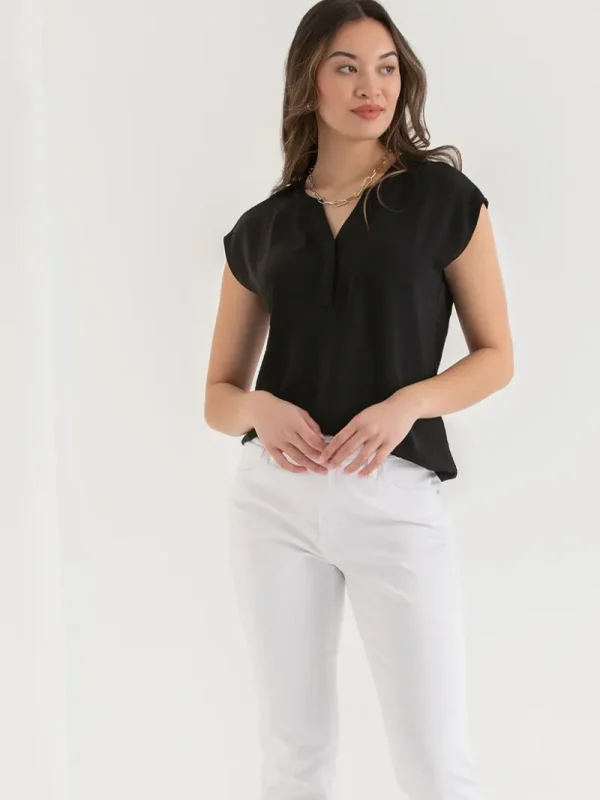 Ricki's Shirts & Blouses*Linny Extend Sleeve Henley
