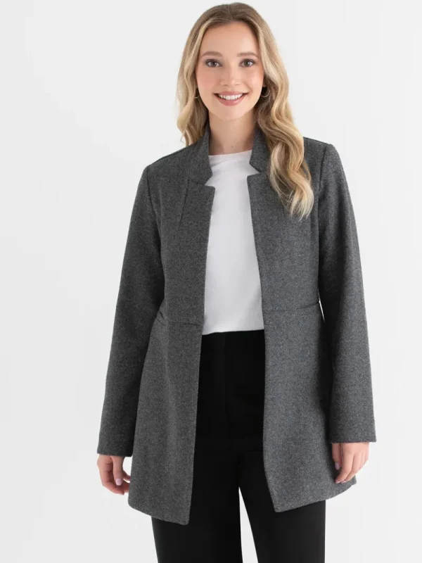 Ricki's Blazers*Long Line Felt Jacket