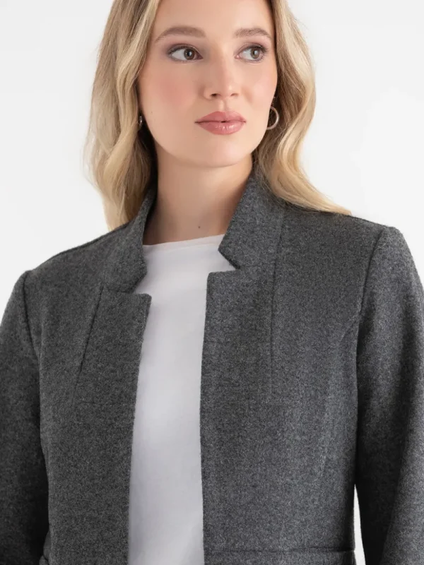 Ricki's Blazers*Long Line Felt Jacket