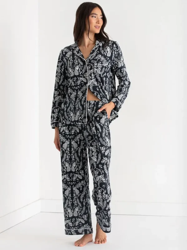 Ricki's Sleepwear*Long Sleeve Button-Down Sleep Set