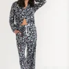 Ricki's Sleepwear*Long Sleeve Button-Down Sleep Set