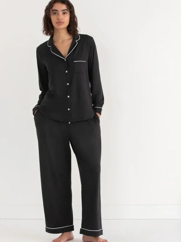 Ricki's Sleepwear*Long Sleeve Button-Down Sleep Set