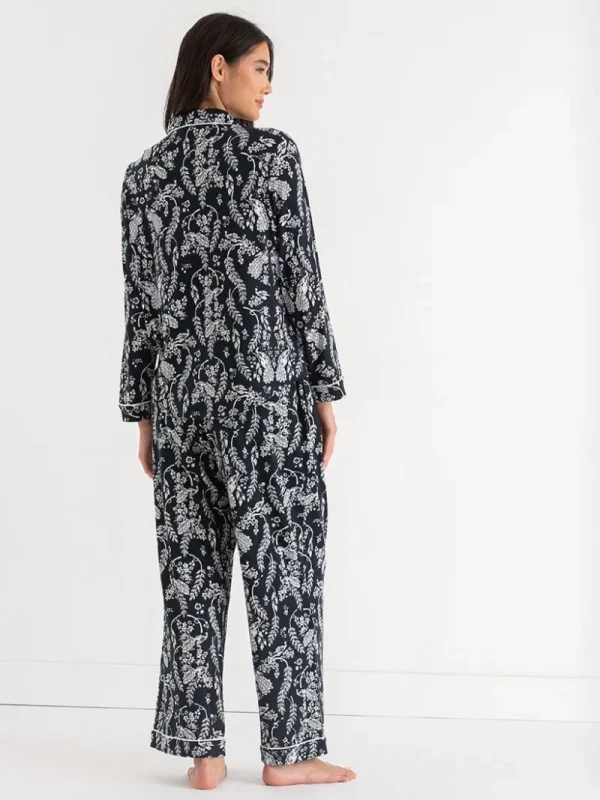 Ricki's Sleepwear*Long Sleeve Button-Down Sleep Set