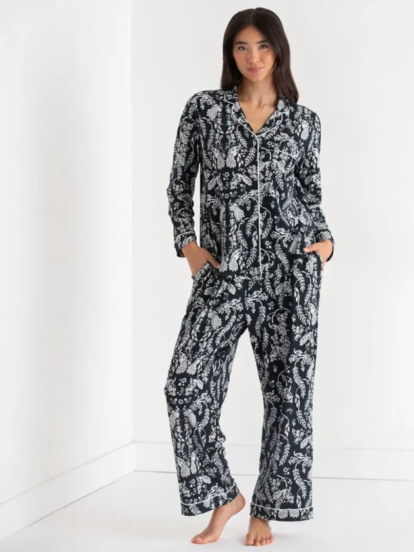 Ricki's Sleepwear*Long Sleeve Button-Down Sleep Set