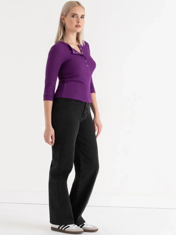 Ricki's Shirts & Blouses*Long Sleeve Henley Shirt