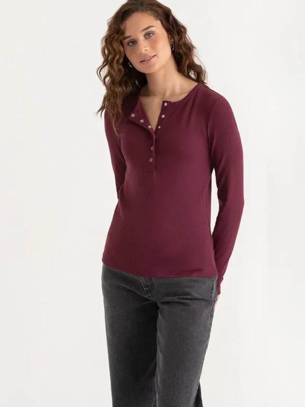Ricki's Shirts & Blouses*Long Sleeve Henley Shirt