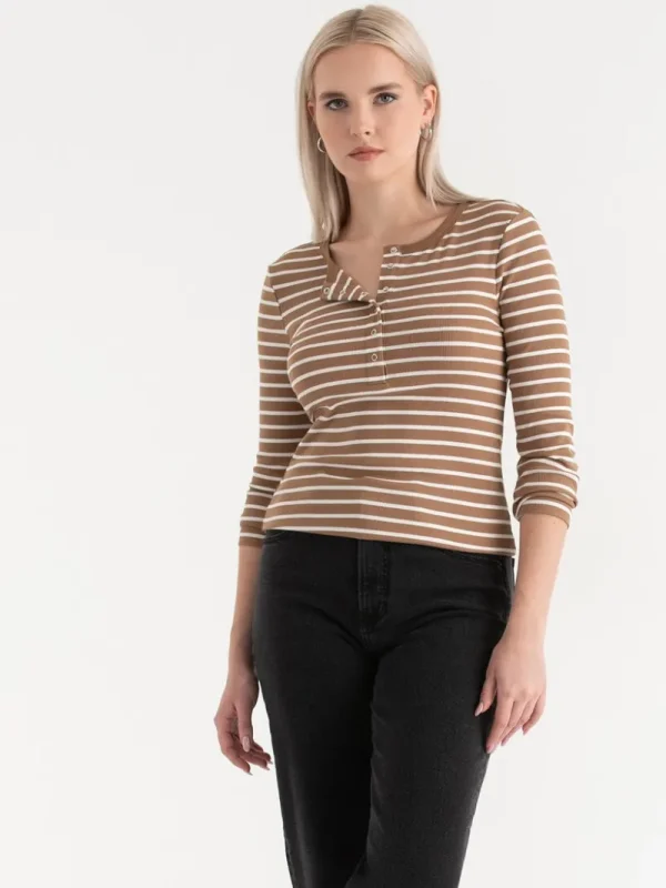 Ricki's Shirts & Blouses*Long Sleeve Henley Shirt