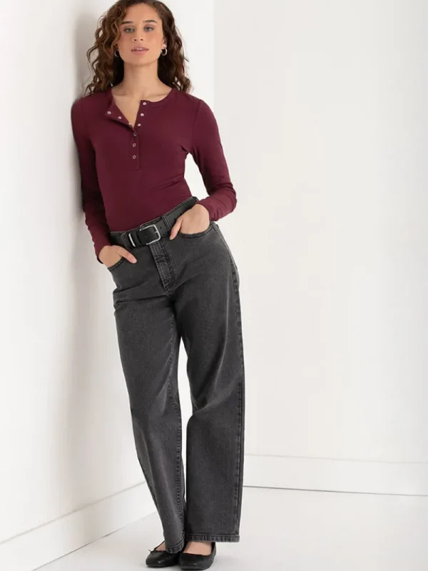 Ricki's Shirts & Blouses*Long Sleeve Henley Shirt