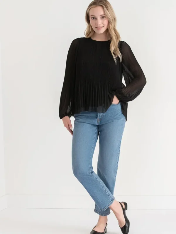 Ricki's Shirts & Blouses*Long Sleeve Release Pleat Blouse