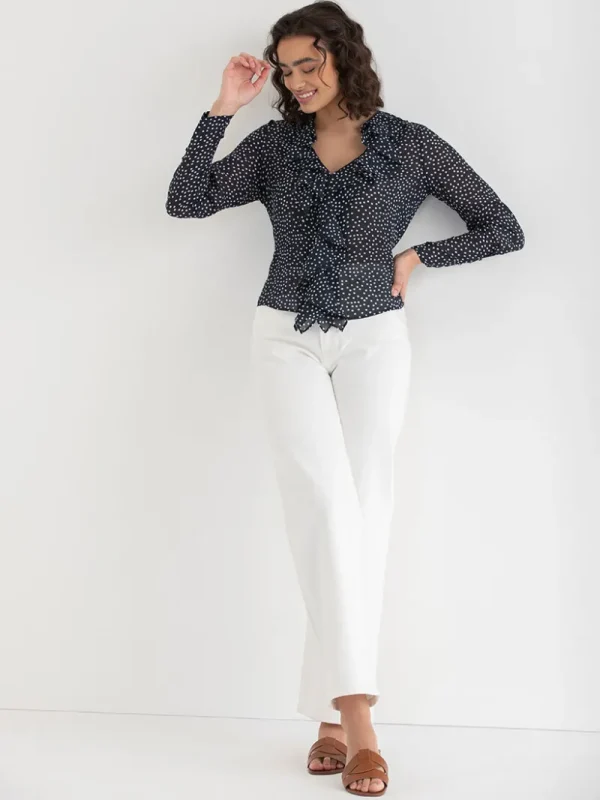 Ricki's Shirts & Blouses*Long Sleeve Ruffle Blouse