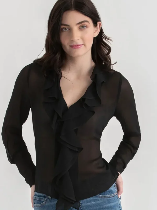 Ricki's Shirts & Blouses*Long Sleeve Ruffle Blouse