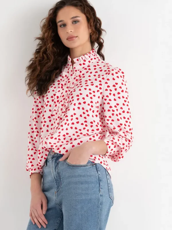 Ricki's Shirts & Blouses*Long Sleeve Ruffle Blouse