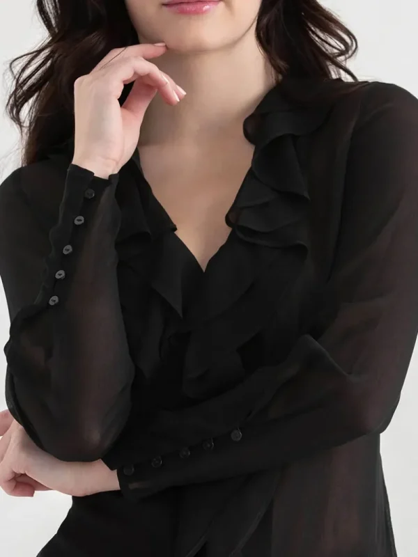 Ricki's Shirts & Blouses*Long Sleeve Ruffle Blouse