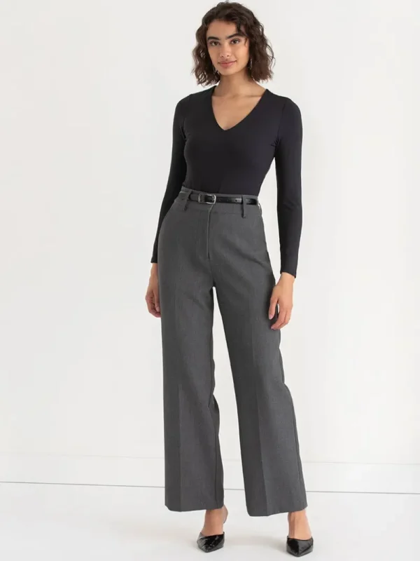 Ricki's Tees & Tanks*Long Sleeve V-Neck Bodysuit