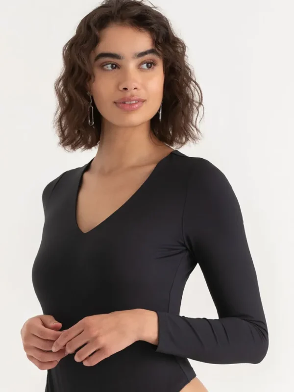 Ricki's Tees & Tanks*Long Sleeve V-Neck Bodysuit