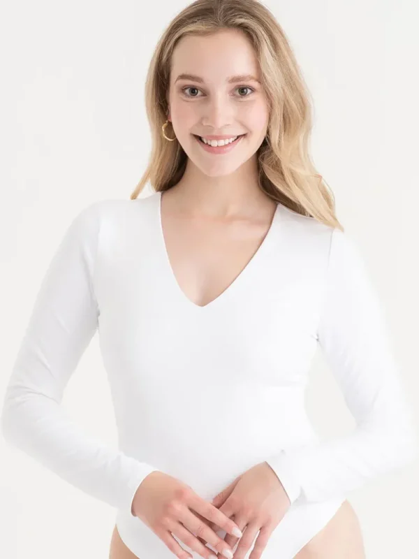 Ricki's Tees & Tanks*Long Sleeve V-Neck Bodysuit