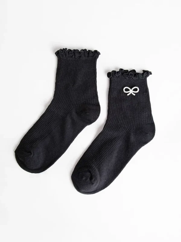 Ricki's Socks*Low Crew Socks with Pearl Detail