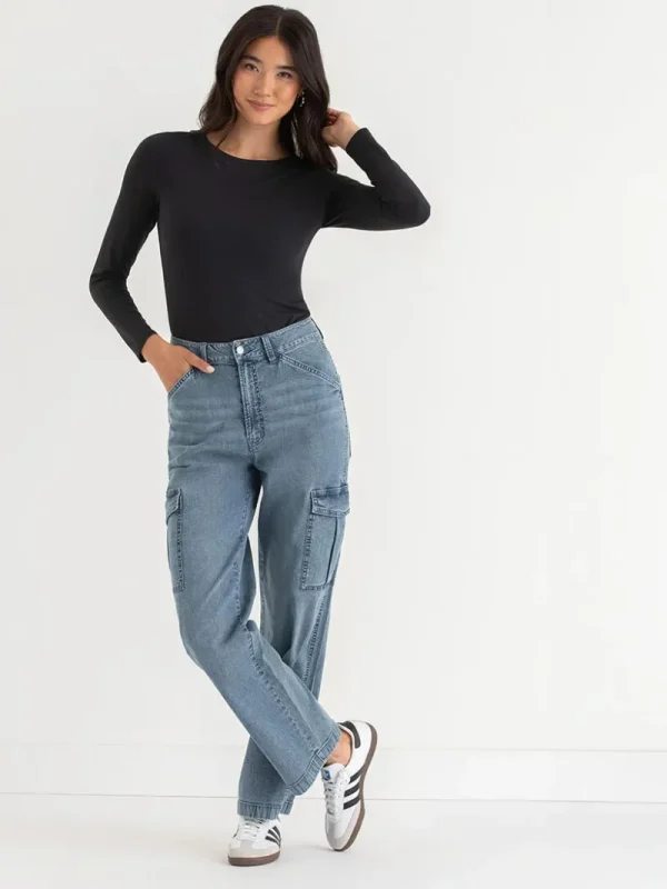 Ricki's Jeans*Lucy Loose Straight Cargo Jeans