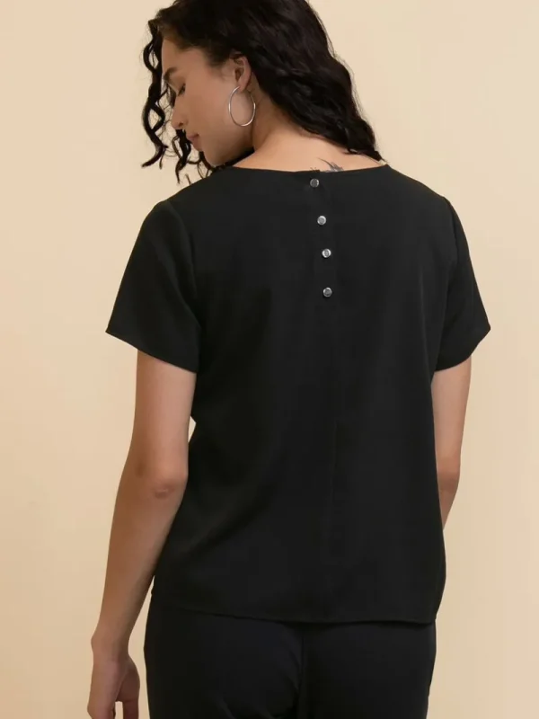 Ricki's Shirts & Blouses*Lydia Short Sleeve Back-Button Blouse