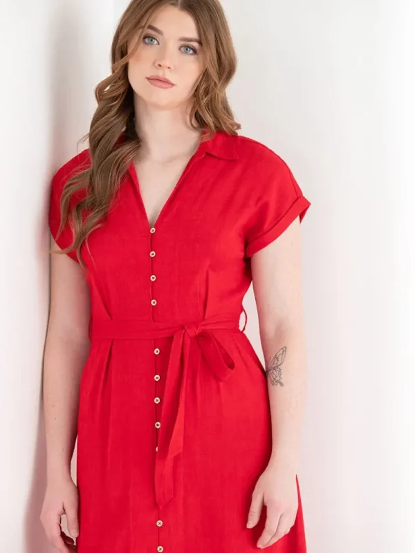 Ricki's Maxi & Midi Dresses*Midi Linen Shirtdress