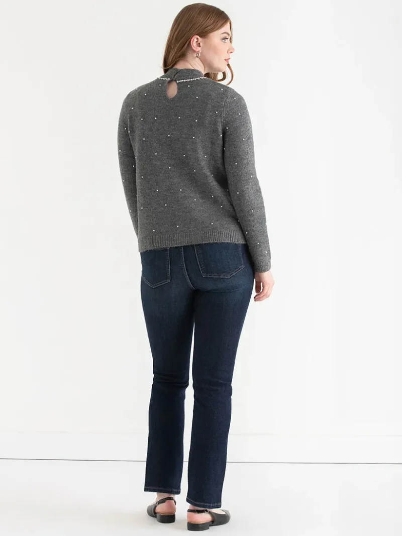 mock_neck_pearl_pullover__3-2.webp Ricki's Sweaters & Cardigans*Mock Neck Pearl Pullover Sweater