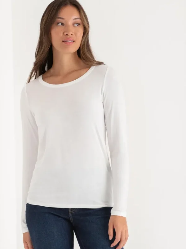 Ricki's Tees & Tanks*Modal Long Sleeve Scoop Neck Top