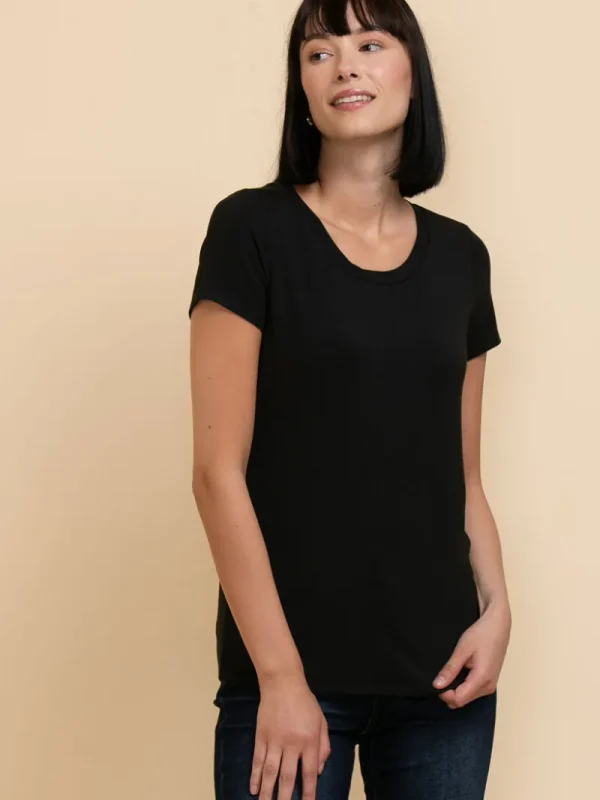 Ricki's Tees & Tanks*Modal Short Sleeve Scoop Neck Top