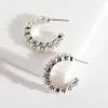 Ricki's Earrings*Multi-Pearl and Metal Hoops