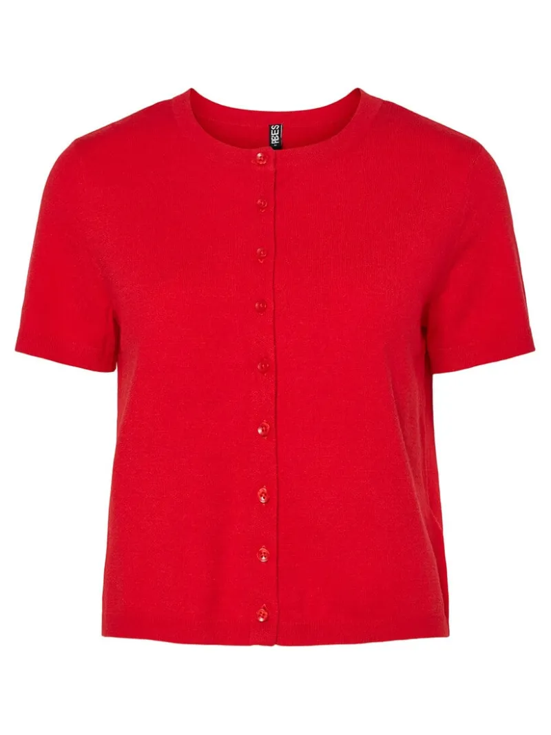 natalie_short_sleeve_roun_3.webp Ricki's Sweaters & Cardigans*Natalie Short Sleeve Round-Neck Knit Cardigan | PIECES