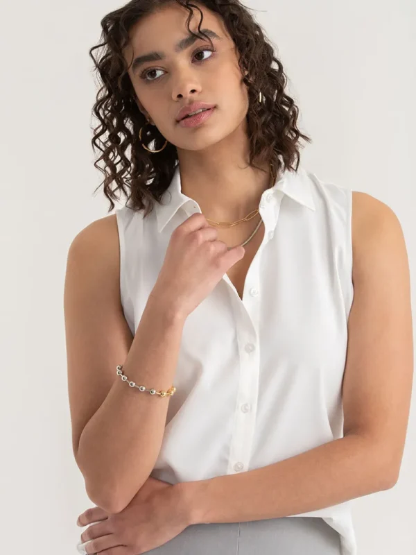 Ricki's Shirts & Blouses*Nicole Sleeveless Collared Shirt