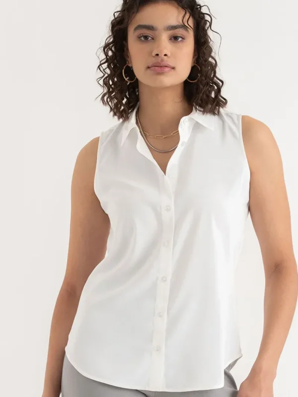Ricki's Shirts & Blouses*Nicole Sleeveless Collared Shirt