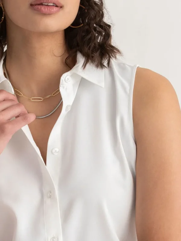 Ricki's Shirts & Blouses*Nicole Sleeveless Collared Shirt