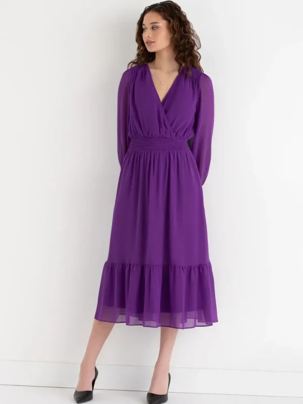 Ricki's Maxi & Midi Dresses*Nova Smocked Midi Dress in Chiffon