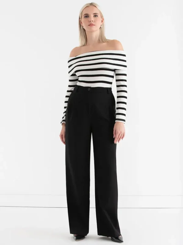 Ricki's Tees & Tanks*Off the Shoulder Hacci Top