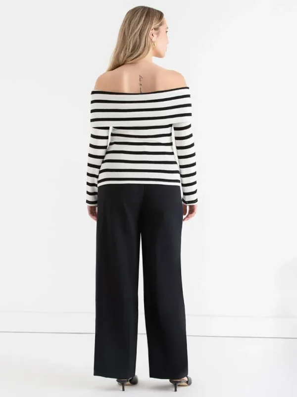 Ricki's Tees & Tanks*Off the Shoulder Hacci Top