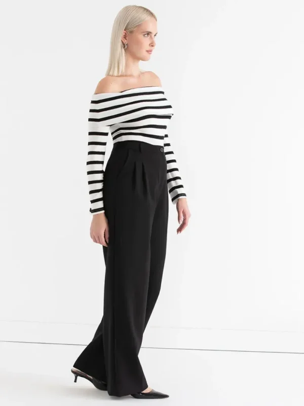 Ricki's Tees & Tanks*Off the Shoulder Hacci Top