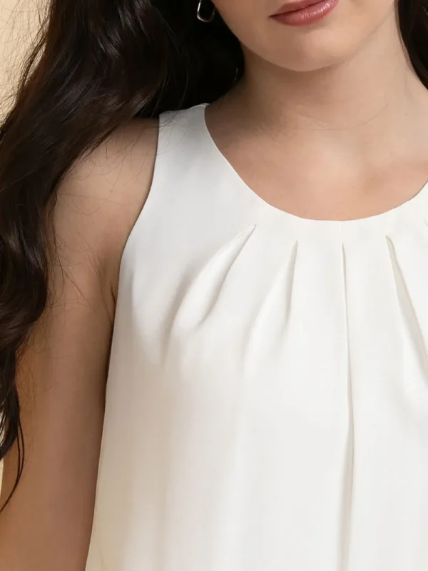 Ricki's Shirts & Blouses*Paulina Pleat Neck Sleeveless Blouse