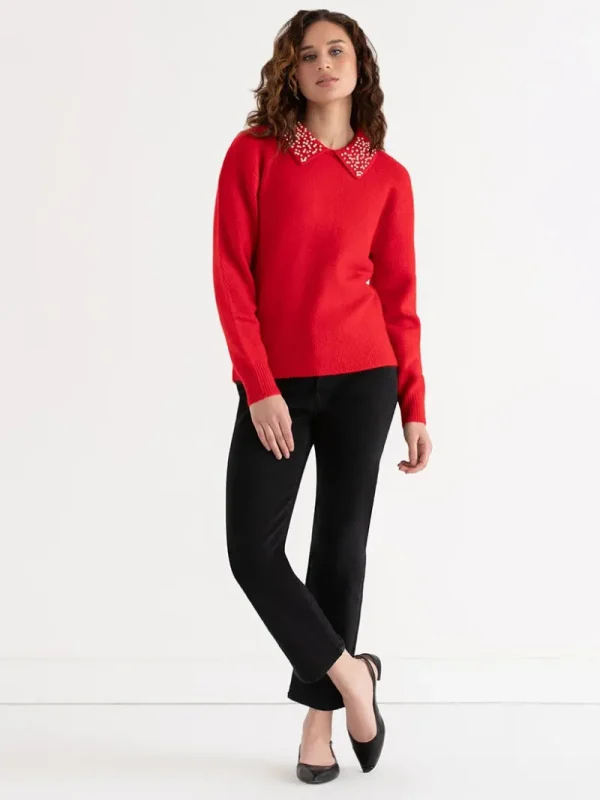 Ricki's Sweaters & Cardigans*Pearl Collar Pullover Sweater