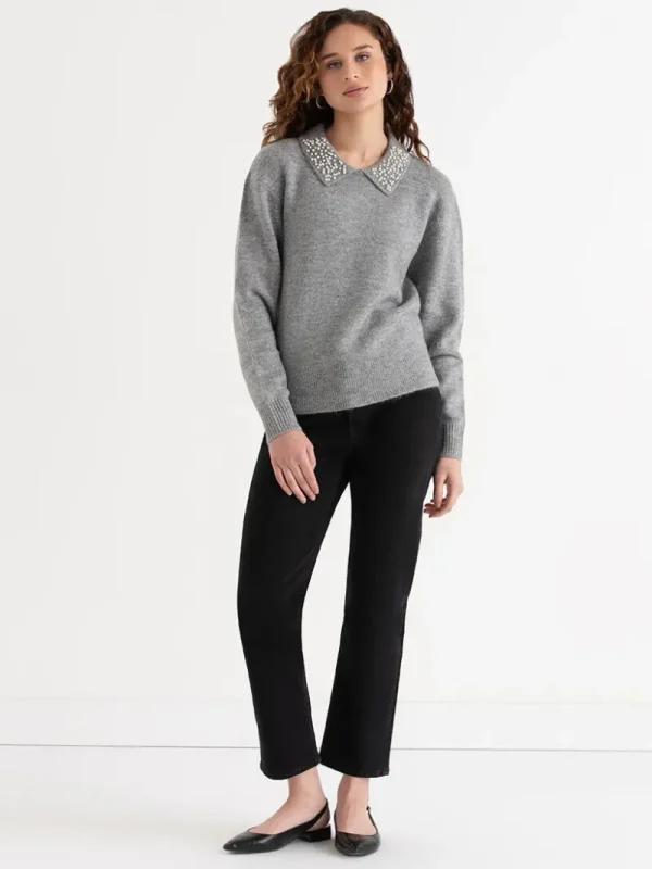 Ricki's Sweaters & Cardigans*Pearl Collar Pullover Sweater