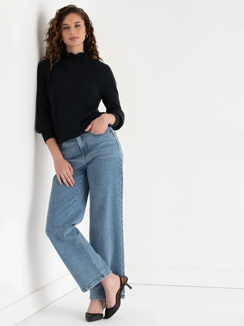 pointelle_ruffle_sweater_0.webp Ricki's Sweaters & Cardigans*Pointelle Ruffle Sweater