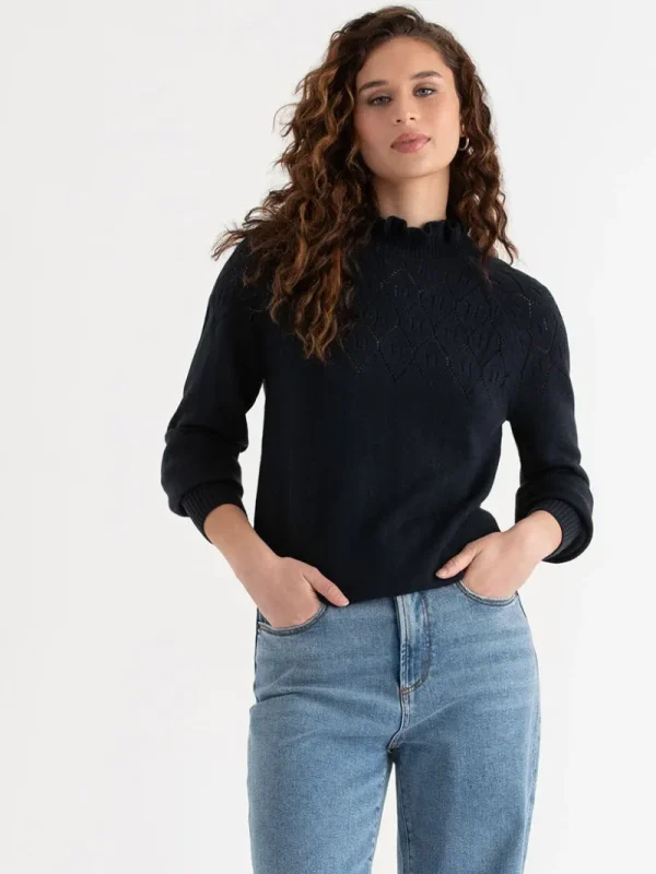 Ricki's Sweaters & Cardigans*Pointelle Ruffle Sweater
