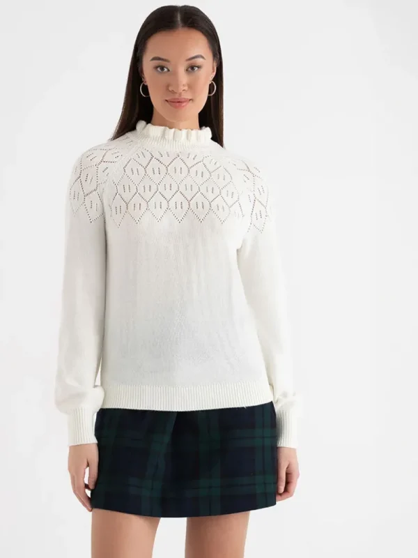 Ricki's Sweaters & Cardigans*Pointelle Ruffle Sweater