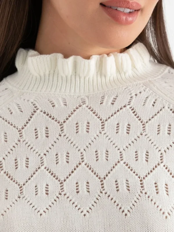 Ricki's Sweaters & Cardigans*Pointelle Ruffle Sweater