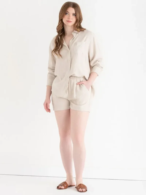 Ricki's Shirts & Blouses*Relaxed Fit Linen Button-Up Shirt