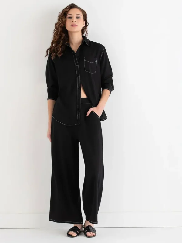 Ricki's Shirts & Blouses*Relaxed Fit Linen Button-Up Shirt