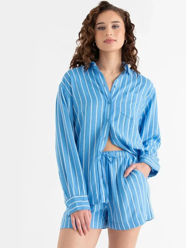 Ricki's Shirts & Blouses*Relaxed Fit Linen Button-Up Shirt