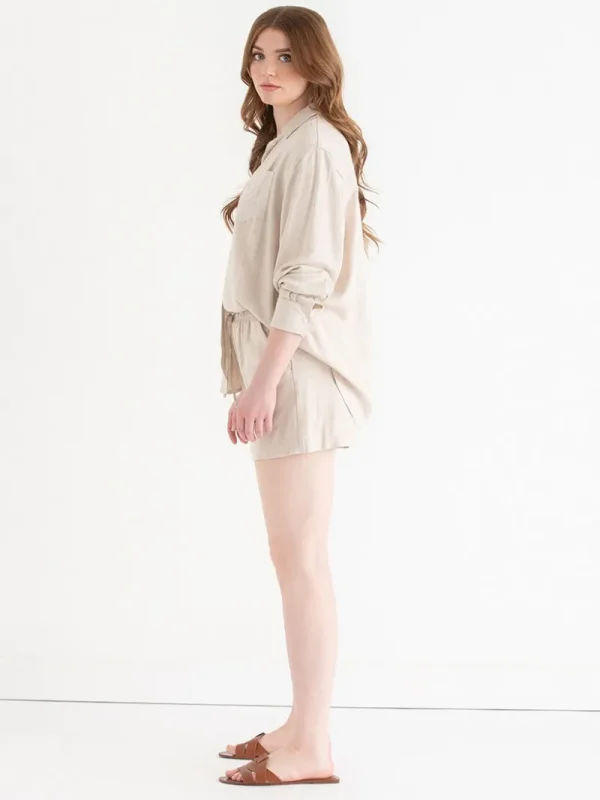 Ricki's Shirts & Blouses*Relaxed Fit Linen Button-Up Shirt