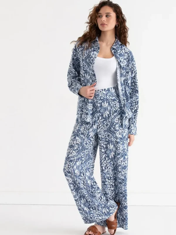 Ricki's Shirts & Blouses*Relaxed Fit Linen Button-Up Shirt